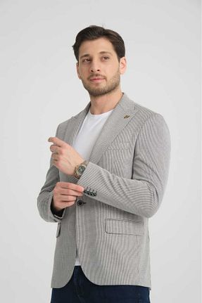 کت بلیزر مشکی مردانه پلی ویسکون Ted Davıd - کد 927610557