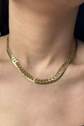 گردنبند جواهر طلائی زنانه TakıDolabı - کد 820301450