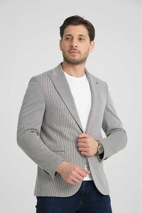 کت بلیزر طوسی مردانه پلی ویسکون Ted Davıd - کد 927610870
