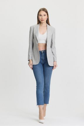 کت بلیزر سرمه ای زنانه Blazer Ted Davıd - کد 899299585