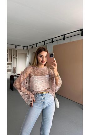 بلوز صورتی زنانه ساده Sezgi Tekin - کد 928576806
