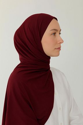 شال زرشکی زنانه پنبه ای mim eşarp - کد 928586649