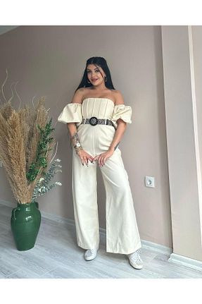 سرهمی بژ زنانه آستین کوتاه Pink Fashion - کد 928612838