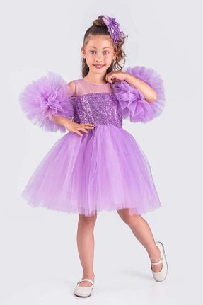 لباس بنفش بچه گانه بافتنی vestitino - کد 889086028