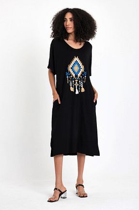 لباس مشکی زنانه بافتنی Markano - کد 838148458
