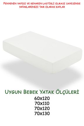 ملحفه کودک و نوزاد سفید پنبه ای TeksNil Home - کد 928936427
