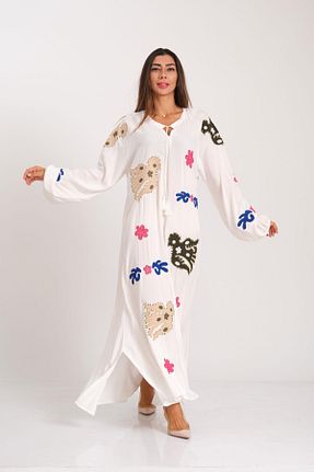 لباس سفید زنانه بافتنی Markano - کد 805298678