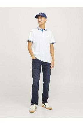 پولوشرت سفید مردانه پنبه ای Jack & Jones - کد 929020097