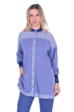 پیراهن سرمه ای زنانه یقه دوچرخه Invee - کد 865606860