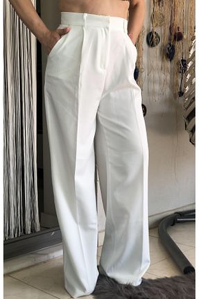 شلوار سفید زنانه پارچه Dila Butik - کد 928647111