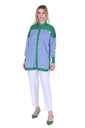 پیراهن آبی زنانه یقه دوچرخه Invee - کد 834460701
