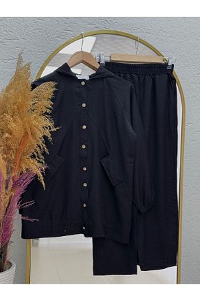 ست بالاتنه و پائین تنه حجاب مشکی رگولار Ebrar Store - کد 928648887