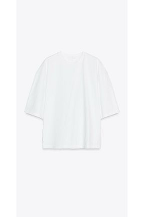 تیشرت سفید زنانه اورسایز MODA - کد 928653498