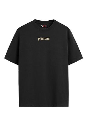 تیشرت مشکی زنانه اورسایز VEK - کد 928712609
