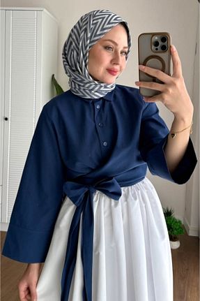 پیراهن سرمه ای زنانه رگولار RecordHealing - کد 925042348