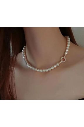 گردنبند مروارید سفید مروارید آب شیرین PİNK CODE - کد 928715112