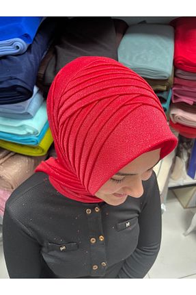 روسری قرمز Gülnur tasarım - کد 928732444