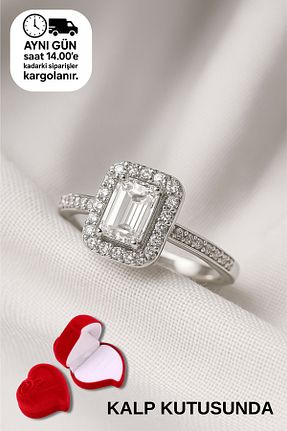 انگشتر نقره سفید زنانه زیرکن CARAT STONE - کد 336183025