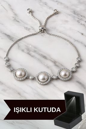 دستبند نقره سفید زنانه 925 عیار CARAT STONE - کد 463615913