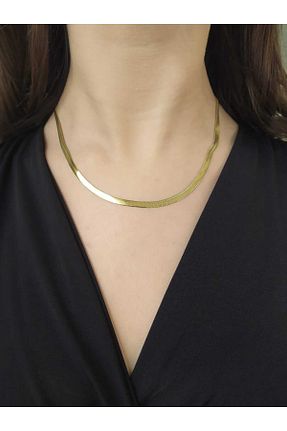 گردنبند استیل ( فولاد ) طلائی زنانه استیل ضد زنگ EsEsin - کد 928751772
