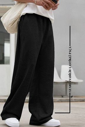 شلوار گرمکن سایز بزرگ مشکی مردانه گشاد BSBSPOR - کد 928799391