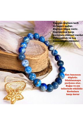 دستبند جواهر آبی زنانه سنگ feyza collection - کد 928809235
