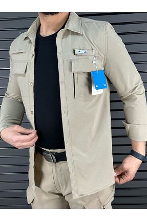 پیراهن بژ مردانه اسلیم فیت TAKTİK - کد 928865986