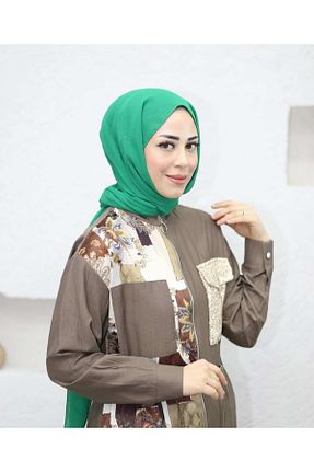 ست بالاتنه و پائین تنه حجاب بژ زنانه رگولار 06ERVA BUTİK - کد 928871191