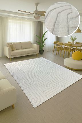 فرش سفید زیره ضد لغزش PINKIE HOME - کد 928867658