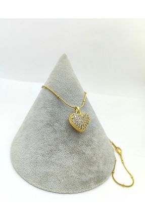 گردنبند استیل ( فولاد ) زرد زنانه استیل (فولاد) Mesan Accessory - کد 898008971
