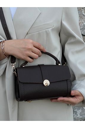 کیف دوشی قهوه ای زنانه چرم مصنوعی zetus - کد 926813410