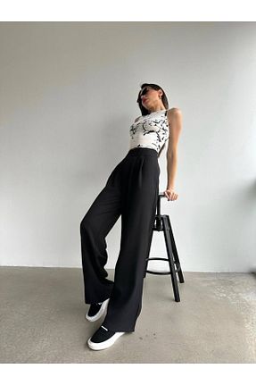 شلوار مشکی زنانه پارچه hiraz fashion - کد 928880372