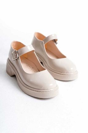 کفش لوفر بژ زنانه چرم لاکی v.s.h velvet - کد 929061183