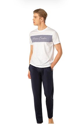 ست لباس راحتی سفید مردانه ساده Pierre Cardin - کد 928891783