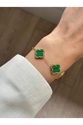 دستبند استیل (فولاد) سبز زنانه استیل ضد زنگ YOUES JEWELRY - کد 897748045