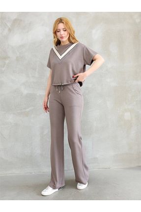 ست کرمکن اسپرت قهوه ای زنانه پنبه پلی استر estilowear - کد 925264324