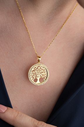 گردنبند نقره طوسی زنانه 925 عیار Silvano Jewelry - کد 928893721