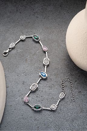 دستبند نقره طوسی زنانه 925 عیار Silvano Jewelry - کد 928896511