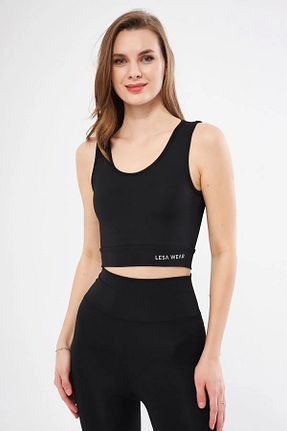 سوتین ورزشی مشکی زنانه لیکرا Lesa Wear - کد 824158391