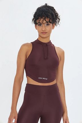 سوتین ورزشی قهوه ای زنانه لیکرا Lesa Wear - کد 898279466