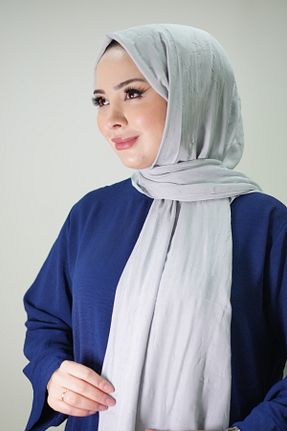 روسری طوسی پنبه پلی استر HABİCH BUOTİQUE - کد 928910908