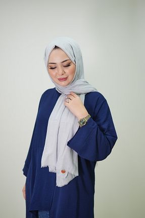 روسری طوسی پنبه پلی استر HABİCH BUOTİQUE - کد 928910908