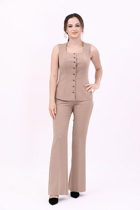کت و شلوار طوسی زنانه مخلوط پلی استر ÖNDER ÖZSOY - کد 928913451