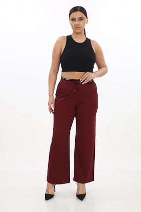 شلوار زرشکی زنانه پنبه ای EXİTLİNE - کد 931100307