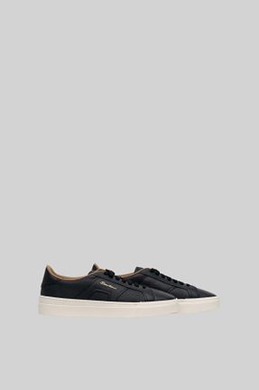 کفش اسنیکر آبی مردانه بند دار Santoni - کد 928932437