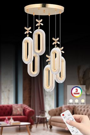 لوستر طلائی فلزی İstanbul Avize - کد 808302105