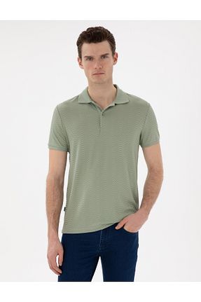 پولوشرت سبز مردانه مخلوط پلی استر Pierre Cardin - کد 928947281