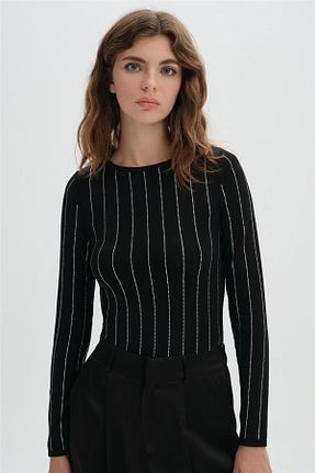 بلوز مشکی زنانه یقه دوچرخه SHERIN - کد 928946004