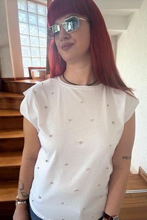 بلوز سفید زنانه ساده Derya butik - کد 928956957