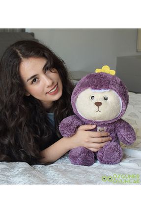 اسباب بازی مخملی بنفش بچه گانه 45 cm Pababo - کد 849248984